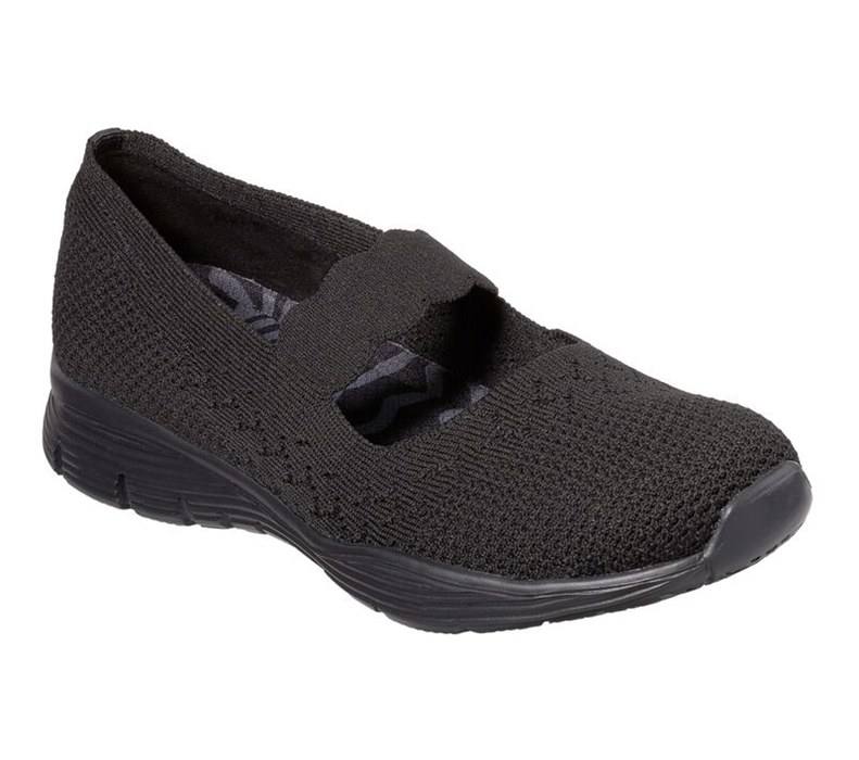 Skechers Seager - Power Hitter - Womens Flats Shoes Black [AU-BW8666]